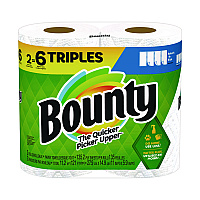 Bounty Select-a-Size Kitchen Roll Paper Towels, 2-Ply, 11 x 5.9, White, 135 Sheets/Roll, 2 Rolls/Pack (06133)