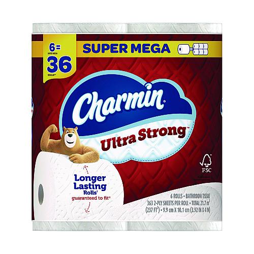 Charmin&reg; Ultra Strong Standard Toilet Paper, 2-Ply, 363 Sheets, 6 Rolls (1569872695)