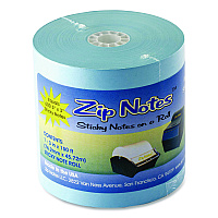 Zip Notes Dispenser Refill Roll, Unruled, Approx: 600 3 x 3 Sheets, 3" x 150 ft Roll, Blue (0025)