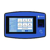 uAttend Biometric Fingerprint Touch Tablet Time Clock System, Unlimited Employees, Black/Blue (2500)