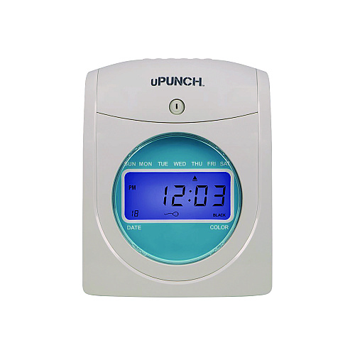 uPunch Digital Auto-Align Punch Time Clock Bundle, White (SB1200)