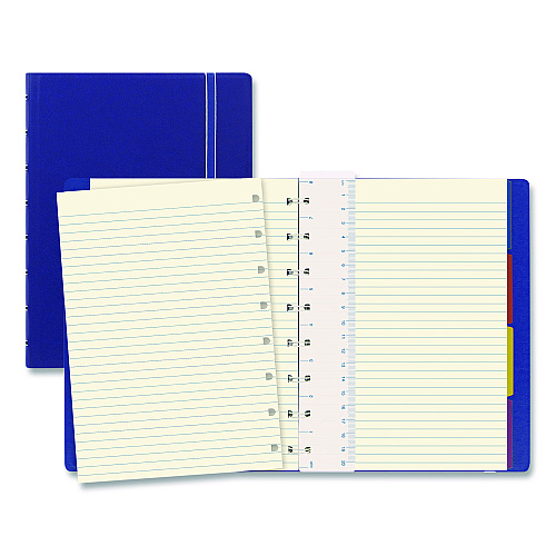 Filofax Notebook, 1-Subject, Narrow Rule, Bright Blue Cover, (112) 8.25 x 5.81 Sheets (B115009U)