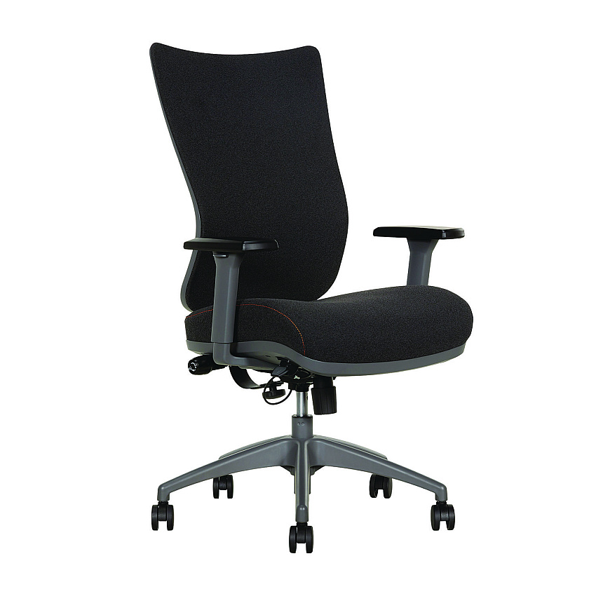 Sharper Image Revive Shiatsu Ergonomic Mesh Swivel Massage Chair, Supports Up to 275 lbs, 19.75" to 22.75" Seat Height, Black Seat/Back (60097BLK)