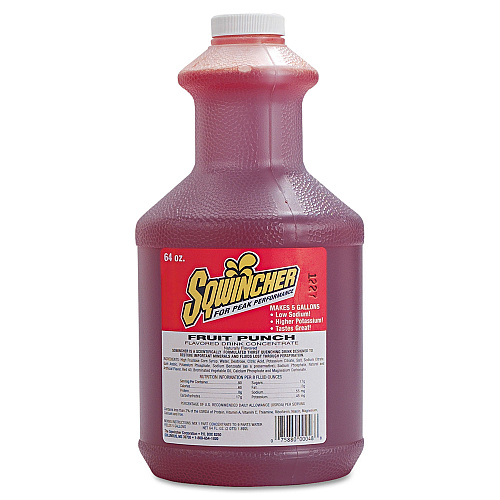 Sqwincher Liquid Concentrate Electrolyte Drink, Fruit Punch, 64oz Bottles, 6/Carton (030325FP)