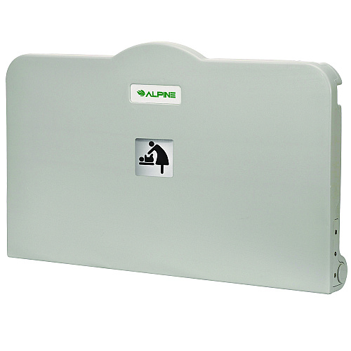 Alpine Compact Horizontal Baby Changing Station, 32 x 18, White (ALP411E)
