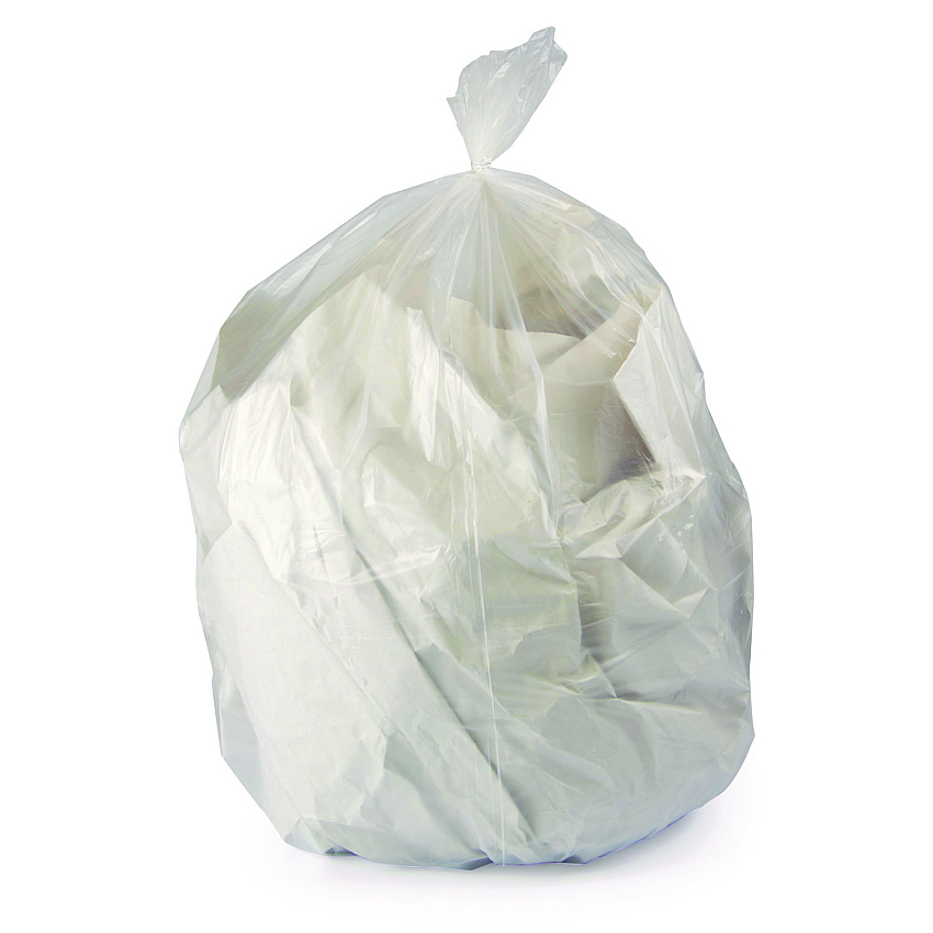 Heritage Linear Low-Density Can Liners, 16 gal, 0.5 mil, 24" x 32", Clear, 500/Carton (H4832MCR01)