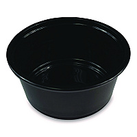 Boardwalk&reg; Souffle/Portion Cups, 3.25 oz, PP, Black, 2500/CT (BWKPRTN325BL)