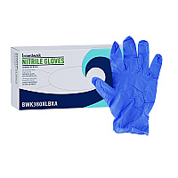 Boardwalk&reg; Disposable Nitrile Gloves, X-Large, Blue, 4 mil, 100/Box (BWK380XLBXA)