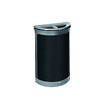 ENHANCE Series Waste Receptacle, Dual Top Hole, 11.5 gal, Metal, Pearl Gray/Umbra Gray