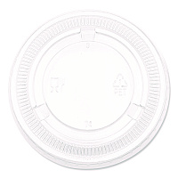 Boardwalk&reg; Souffle/Portion Cup Lids, Fits 3.25 oz. to 5.5 oz. Portion Cups, Clear, 2,500/Pack (BWKPRTLID4)