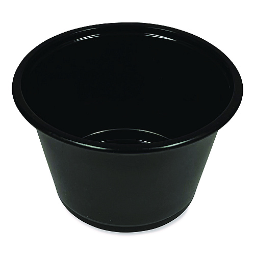 Boardwalk&reg; Souffle/Portion Cups, 4 oz, PP, Black, 2500/CT (BWKPRTN4BL)