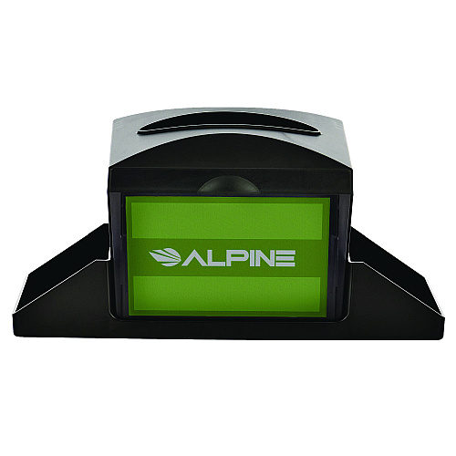 Alpine Interfold Table Top Dispenser Napkin Holder with Caddy, 6 x 14.17 x 6.5, Black (ALP4332C)