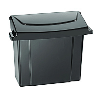 Alpine Durable Plastic Surface Mount Sanitary Napkin Receptacle, Plastic, Black (ALP451BLA)