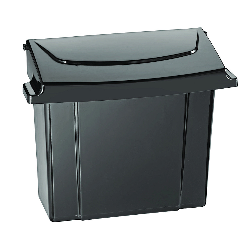Alpine Durable Plastic Surface Mount Sanitary Napkin Receptacle, Plastic, Black (ALP451BLA)