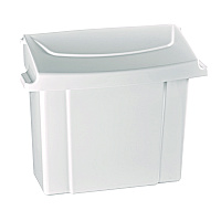 Alpine Durable Plastic Surface Mount Sanitary Napkin Receptacle, White (ALP451WHI)