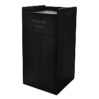 Alpine 40 Gal Commercial Tray Top Waste Enclosure Trash Receptacle, 40 gal, Wood, Black (ALP476BLK)