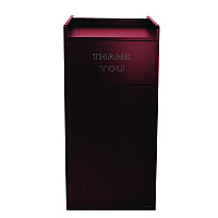 Alpine 40 Gal Commercial Tray Top Waste Enclosure Trash Receptacle, 40 gal, Wood, Mahogany (ALP476MA)