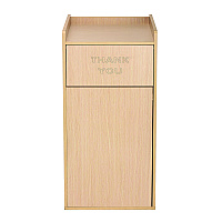 Alpine 40 Gal Commercial Tray Top Waste Enclosure Trash Receptacle, 40 gal, Wood, Medium Oak (ALP476MEO)