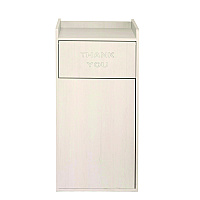 Alpine 40 Gal Commercial Tray Top Waste Enclosure Trash Receptacle, 40 gal, Wood, White (ALP476WHI)