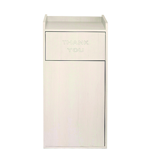 Alpine 40 Gal Commercial Tray Top Waste Enclosure Trash Receptacle, 40 gal, Wood, White (ALP476WHI)