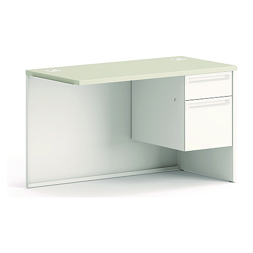 HON 38000 Series Return Pedestal, Box/File, 26.38w x 50.38d x 31.38h, Right, Silver/Light Gray (38215RB9Q)