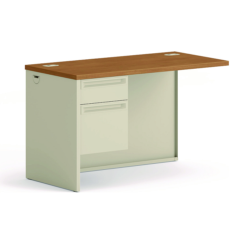 HON 38000 Series Flush Return, Left, 48w x 24d x 29.5h, Harvest/Putty (38216LCL)