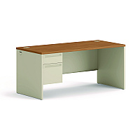 HON 38000 Series Left Pedestal Desk, 66