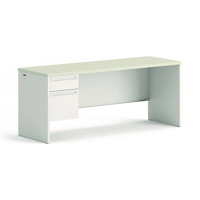 HON 38000 Series Single Pedestal Credenza, Left, 72w x 24d x 29.5h, Silver/Gray (38855LB9Q)