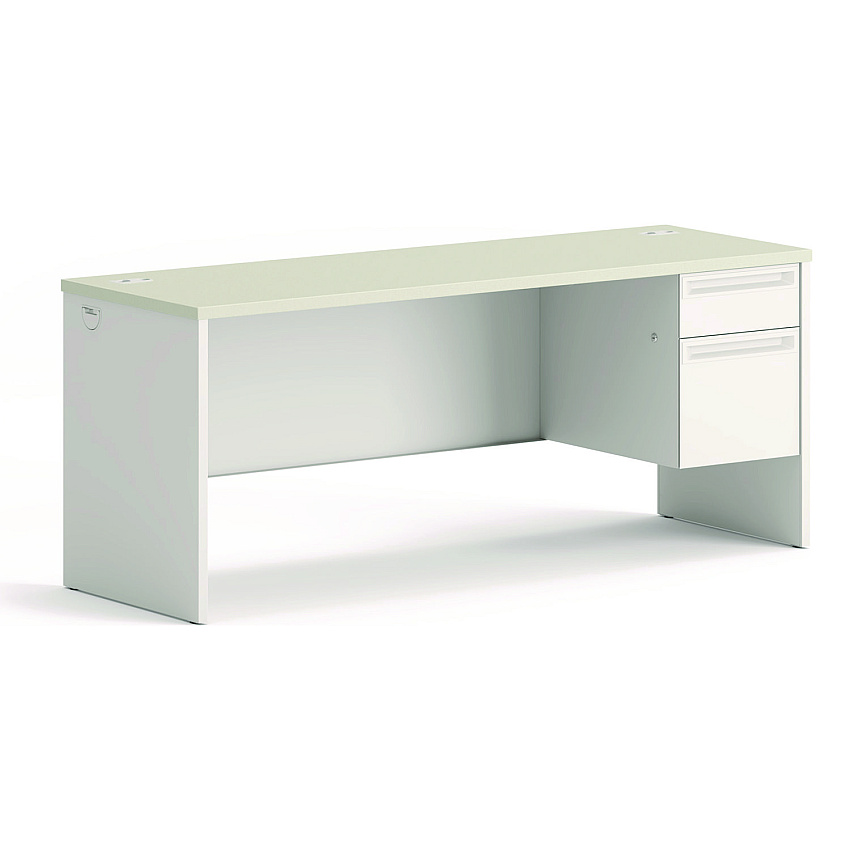 HON 38000 Series Single Pedestal Credenza, Right, 72w x 24d x 29.5h, Silver/Gray (38856RB9Q)