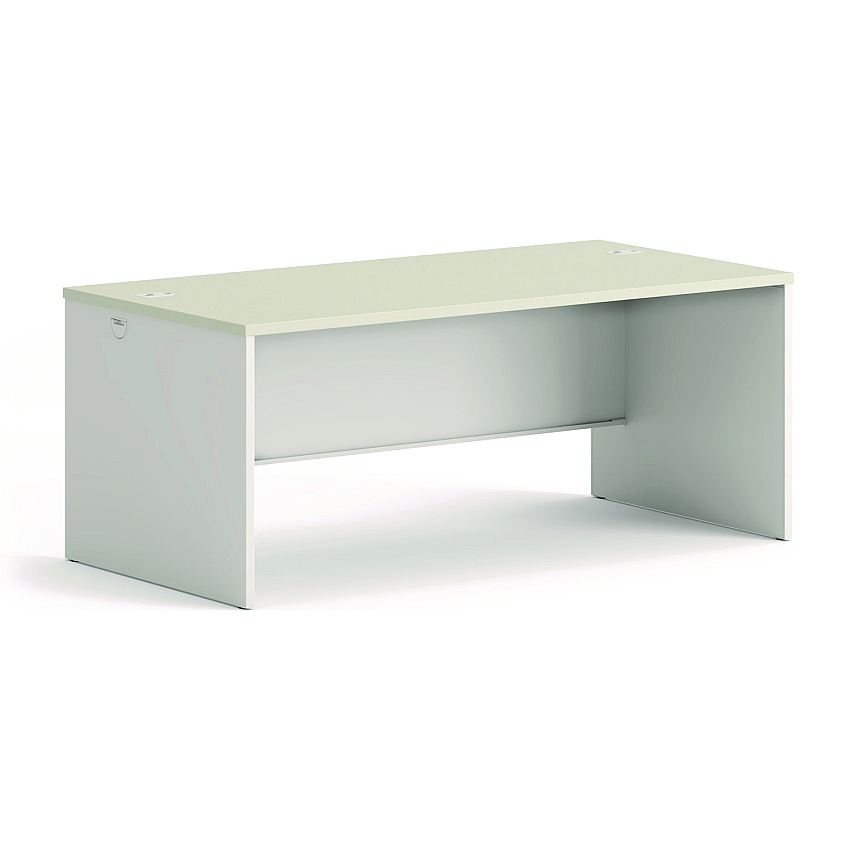 HON 38000 Series Desk Shell, 72" x 36" x 30", Light Gray/Silver (38934B9Q)