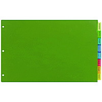 Avery Insertable Big Tab Plastic Dividers, 8-Tab, 11 x 17, Green, 1 Set 8 x Divider(s) - Write-on, Print-on Tab(s) - 8 - 8 Tab(s)/Set - 11