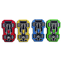 The Pencil Grip Magnetic Racecar Whiteboard Eraser, 4.5 x 2.6 x 1, 4/Pack, 24 Packs/Carton (35824)