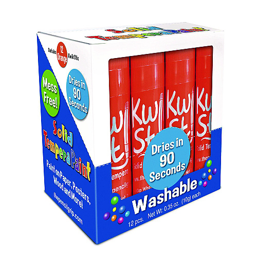 The Pencil Grip Kwik Stix Single Color Pack, 0.7" x 3.5", Orange, 12/Pack, 12 Packs/Carton (6008012)