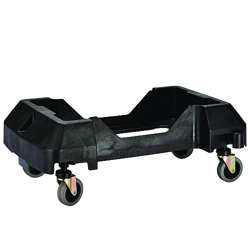 Alpine Rectangular Trash Can Dolly, 200 lb Capacity, 8.2 x 24.4 x 15.7, Black (ALP477DOLLY)