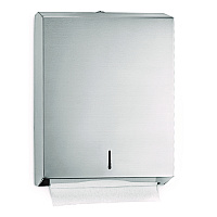 Alpine Vertical C-Fold/Multi-Fold Paper Towel Dispenser, 14.5 x 4 x 11.2, Brushed Stainless Steel (ALP480)