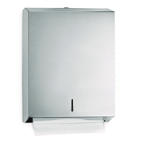 Alpine Vertical C-Fold/Multi-Fold Paper Towel Dispenser, 14.5 x 4 x 11.2, Brushed Stainless Steel (ALP480)