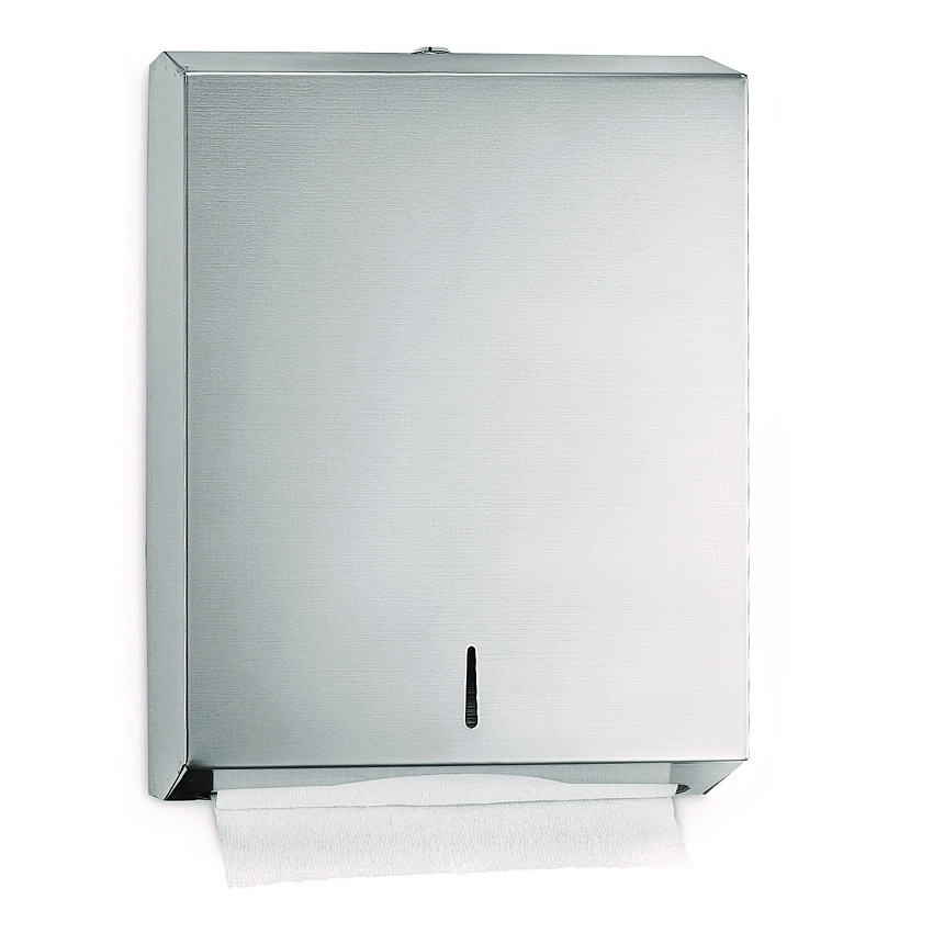 Alpine Vertical C-Fold/Multi-Fold Paper Towel Dispenser, 14.5 x 4 x 11.2, Brushed Stainless Steel (ALP480)