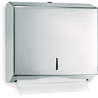 Alpine Horizontal C-Fold/Multi-Fold Paper Towel Dispenser, 10.2 x 4 x 11.2, Brushed Nickel (ALP481)