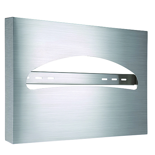 Alpine Stainless Steel Brushed Half-Fold Toilet Seat Cover Dispenser, 15.7 x 2 x 11.8 (ALP483)