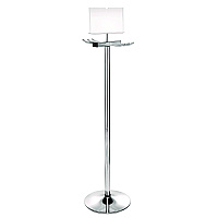 Alpine Wet Umbrella Bag Wrapper Stand with 100 Long Bags, Stainless Steel, 12 x 12 x 48, Silver (ALP489)