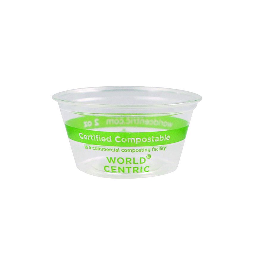 World Centric PLA Clear Cold Cups, Souffle, 2 oz, Clear, 2,000/Carton (CPCS2S)