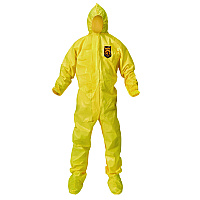 KleenGuard A70 Chemical Spray Protection Coveralls, Medium, Yellow, 12/Carton (00682)