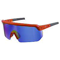 ergodyne Skullerz AEGIR-AFASPM Anti-Scratch and Enhanced Anti-Fog Safety Glasses, Orange Frame, Blue Mirror Polycarb Lens (55062)