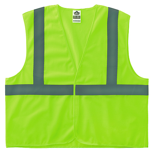 ergodyne GloWear 8205HL-ECO Class 2 Recycled Hi-Vis Vest, Mesh, Polyester, Large/X-Large, Lime (21985)