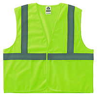 ergodyne GloWear 8205HL-ECO Class 2 Recycled Hi-Vis Vest, Mesh, Polyester, 4X-Large/5X-Large, Lime (21989)