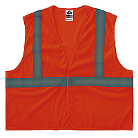 ergodyne GloWear 8205HL-ECO Class 2 Recycled Hi-Vis Vest, Mesh, Polyester, 2X-Large/3X-Large, Orange (21997)