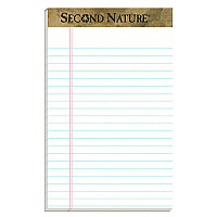 TOPS Second Nature Recycled Ruled Pads, Narrow Rule, 50 White 5 x 8 Sheets, Dozen (74830)