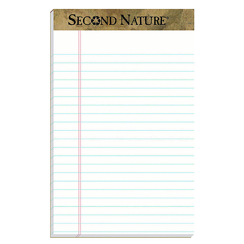 TOPS Second Nature Recycled Ruled Pads, Narrow Rule, 50 White 5 x 8 Sheets, Dozen (74830)