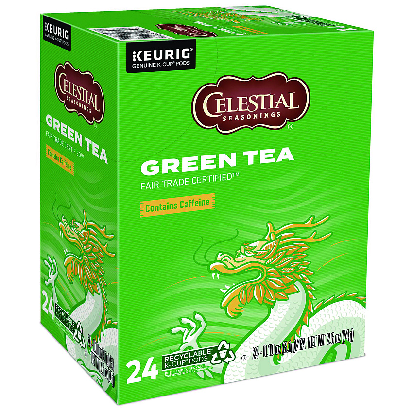 Celestial Seasonings Green Tea K-Cups, 96/Carton (14734CT)