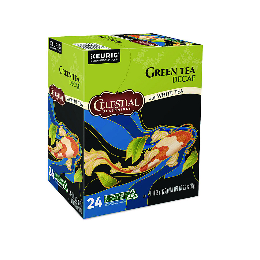 Celestial Seasonings Decaffeinated Green Tea K-Cups, 96/Carton (14737CT)
